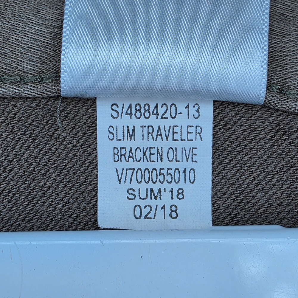 Banana Republic Slim Traveler Pants Bracken Olive | Mens 36x32 - Picture 6 of 12